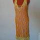 Order Fishnet sundress 'Bright summer' handmade. hand knitting from Galina Akhmedova. Livemaster. . Dresses Фото №3