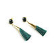 Emerald Onyx Brush Earrings, Silk Brush Earrings. Tassel earrings. Irina Moro. My Livemaster. Фото №4