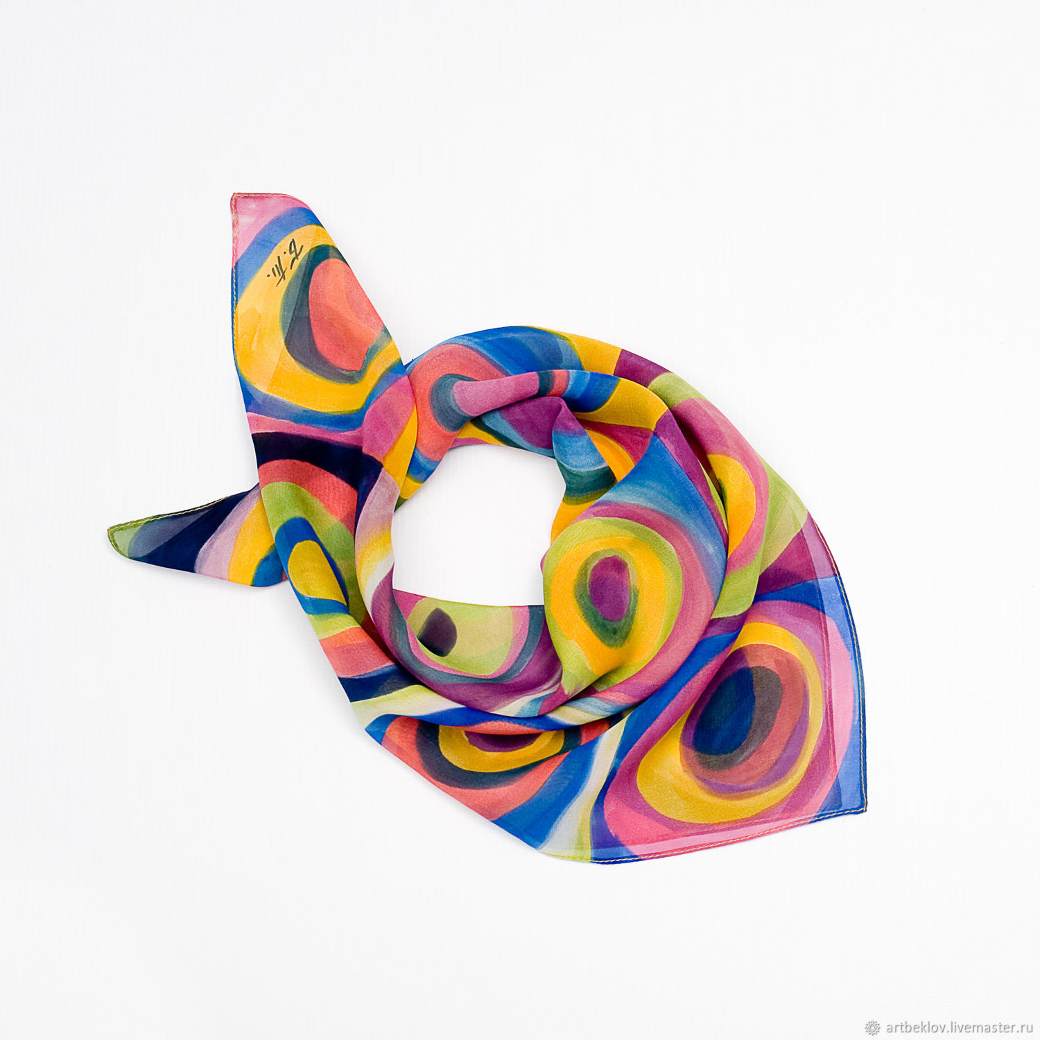 Kandinsky silk scarf, chiffon, Shawls1, Orekhovo-Zuyevo,  Фото №1
