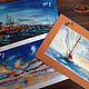 Painting watercolor painting sea boats sailboat ALL ABOUT THE SEA. Pictures. pictures & decor of TanyaSeptember. Online shopping on My Livemaster.  Фото №2