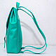 Leather backpack 'Moscow' turquoise. Backpacks. uva. Online shopping on My Livemaster.  Фото №2