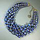 Blue Lapis Lazuli Necklace Handmade. Necklace. ms. Decorator. My Livemaster. Фото №6