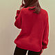 Red pearl sweater. Sweaters. Оксана Акимова Вязание на заказ. Online shopping on My Livemaster.  Фото №2
