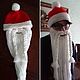 Новогодняя шапка для Деда Мороза, с бородой на липучке. Шапки. Nexypma. Интернет-магазин Ярмарка Мастеров.  Фото №2