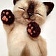 Сиамский котенок из войлока, Войлочная игрушка, Сочи,  Фото №1
