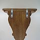 Carved wall console shelf Lev. Sculpture. Carved decor. My Livemaster. Фото №5