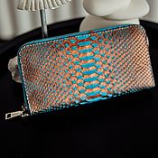 Wallet Leather female Python leather