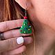 Christmas knitted earrings, two options, Earrings, Tuapse,  Фото №1