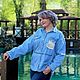 Джинсовая рубашка в винтажном стиле " BLUES & JEANS ". Рубашки. Наталья  Пуховая Мастерская (puhovyiy-master). Ярмарка Мастеров.  Фото №4