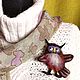 Валяная брошка из шерсти "Совушка". Брошь-булавка. Мастерская Bayana-Art. Интернет-магазин Ярмарка Мастеров.  Фото №2