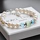 Pearl bracelet: White Pearl/Swarovski Crystal, Bead bracelet, Moscow,  Фото №1
