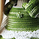 Doll knitted, handmade, interior doll in green. Dolls. mariedolls (mariedolls). My Livemaster. Фото №6