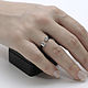 Черное кольцо с двумя бриллиантами. Кольца. Diamond Expert RU. Интернет-магазин Ярмарка Мастеров.  Фото №2