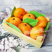 Косметика ручной работы handmade. Livemaster - original item Soap Box Tangerines handmade set as a gift for the New Year. Handmade.