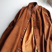 Одежда handmade. Livemaster - original item Brandy-colored suede jacket. Handmade.