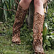 TEXANO - botas de Leopardo de piel de Pony recortada-Otoño-Invierno. High Boots. Febe-handmade. Ярмарка Мастеров.  Фото №6