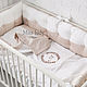 Bumpers for cots 4 piece. Sides for crib. Miss Judy cotton (JuliaLepa). My Livemaster. Фото №6