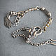 Dragon Bracelet (silver, brass, rhinestone), Bead bracelet, Sosnogorsk,  Фото №1