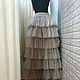 Юбка ярусная бежевая. Юбки. NeoVintage Творческая мастерская (neovintagedress). Ярмарка Мастеров.  Фото №4