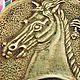 Винтаж: Антикварная тарелочка Tete de cheval Max le Verrier бронза Франция, Кухонная утварь винтажная, Орлеан,  Фото №1