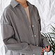 Women's shirt in black check. Shirts. cashmerestory. Online shopping on My Livemaster.  Фото №2