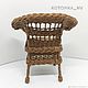 Wicker doll chair - dollhouse, miniature for dolls 1:12. Doll furniture. kotomka-nv. My Livemaster. Фото №5