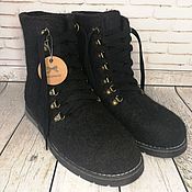 Обувь ручной работы handmade. Livemaster - original item Black winter boots. Handmade.