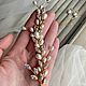 A neat golden twig with pearls and cubic zirconia, Hair Decoration, St. Petersburg,  Фото №1