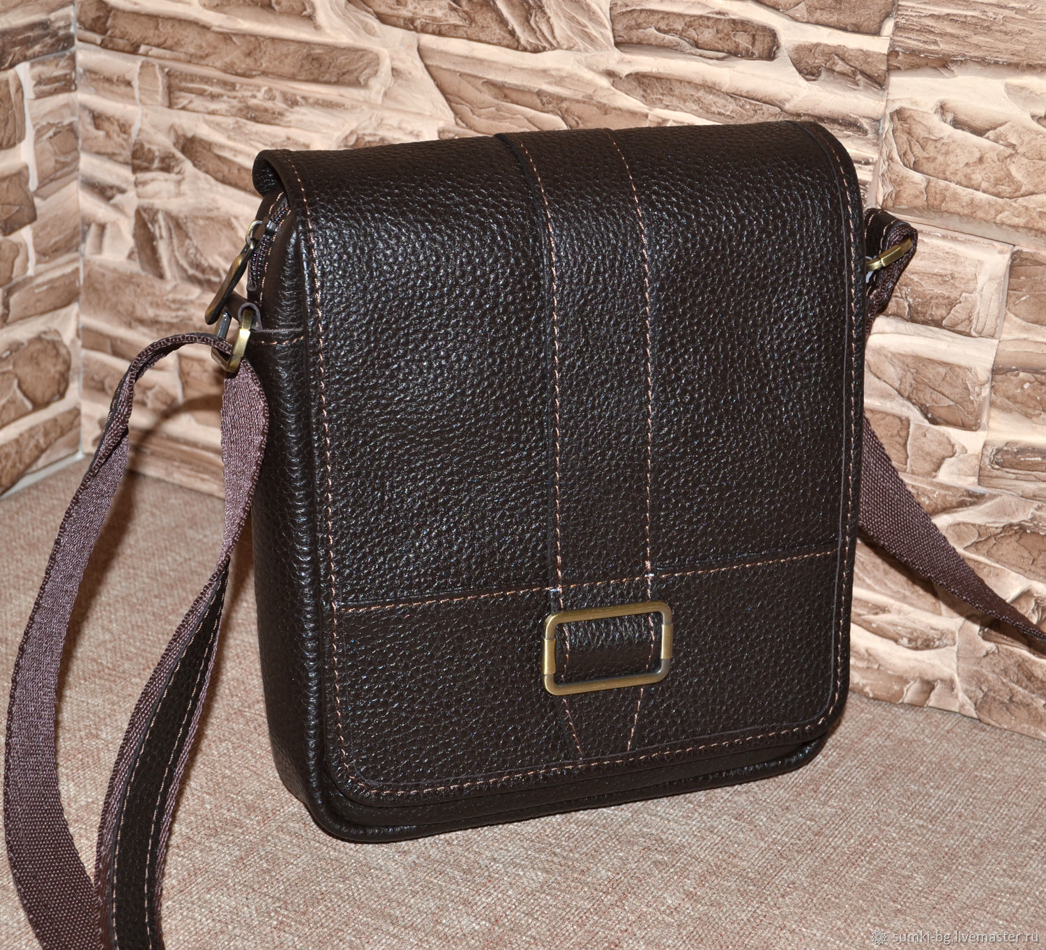 Men's bag made of genuine leather-Compact 1, Men\'s bag, Bogorodsk,  Фото №1