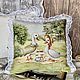 Чехол декоративный “Goslings”. Подушки. Decor by Olga Radzievskaya. Интернет-магазин Ярмарка Мастеров.  Фото №2