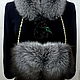 Fur clutch - bag Fox fur. Stylish ladies accessory-1. Clutch. Mishan (mishan). My Livemaster. Фото №5