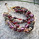 Bracelet from TOURMALINE tourmalines,lampwork with gold.Berry wine. Bead bracelet. Butik4you. Online shopping on My Livemaster.  Фото №2