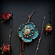 Медная брошь Цветок. Брошь-булавка. YuMorJewelry. Ярмарка Мастеров.  Фото №5