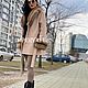 Кашемировое пальто с мехом куницы. Пальто. YANA KRAFT BRAND. Ярмарка Мастеров.  Фото №4