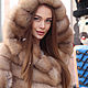 Шуба из куницы с капюшоном. Шубы. YANA KRAFT BRAND. Ярмарка Мастеров.  Фото №6