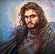 Джон Сноу_Jon Snow. Картина маслом портрет по фото Подарок  23 февраля, Картины, Москва,  Фото №1
