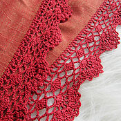Аксессуары handmade. Livemaster - original item Stole scarf with knitted border 594. Handmade.