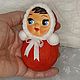 Неваляшка из ваты !. Елочные игрушки. Matreshka65. Интернет-магазин Ярмарка Мастеров.  Фото №2