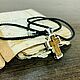 Заказать Крестик Деревянный, Эксклюзивный. В Серебряном окладе 925 пробы. Valentin «Эксклюзивные Украшения». Ярмарка Мастеров. . Крестик Фото №3