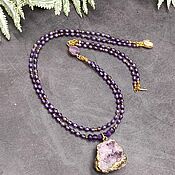 Украшения handmade. Livemaster - original item Necklace with pendant natural white zircon and cubic zirconia. Handmade.