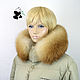 Fur detachable fringe collar on the hood of red Fox fur. Collars. Mishan (mishan). Online shopping on My Livemaster.  Фото №2