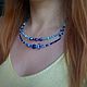 Order Blue glass Necklace. selenawirejewelry. Livemaster. . Chokers Фото №3