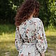 Women's linen summer dress 'Meadow flowers' light. Dresses. ZanKa. My Livemaster. Фото №4