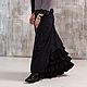 Author's floor-length skirt with ruffles 'In the Victorian Style', Skirts, Novosibirsk,  Фото №1
