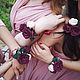 Марсала браслеты для подружек невесты. Бордовый свадебный браслет, Браслеты, Самара,  Фото №1