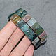 Natural moss agate cut bracelet. Bead bracelet. naturalkavni. My Livemaster. Фото №6