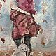 РКартина маслом Девочка и заяц для детской 20х25 см Детство. Картины. Anna-volodina. Ярмарка Мастеров.  Фото №4