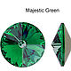 Ост 1 шт NEW Swarovski Rivoli 1122 14мм. Majestic Green, Кристаллы, Москва,  Фото №1