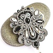 Ring earrings with Swarovski pearls