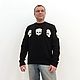 Sweater with skulls made of 100% merino wool. Mens sweaters. Knitted Things For All (matronka). My Livemaster. Фото №4